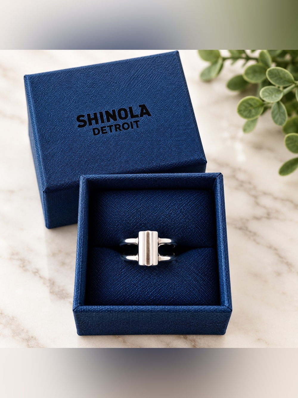 Shinola Bike Lock Adjustable Sterling Silver Ring Brand New